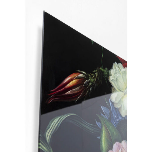 Kare Design Schilderij op glas Pretty Flower Woman - 100x100 schilderij 52623 - Lowik Meubelen