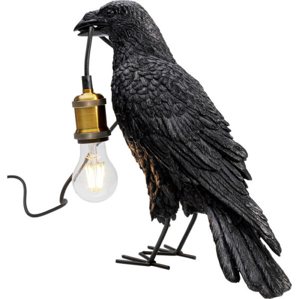 Kare Design Tafellamp Crow Mat Black tafellamp 52704 - Lowik Meubelen