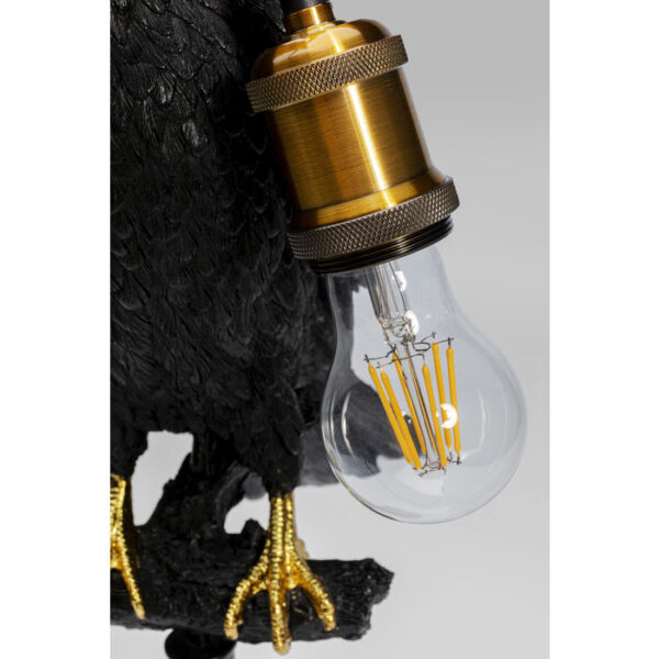 Kare Design Tafellamp Sitting Crow Mat Black tafellamp 52705 - Lowik Meubelen
