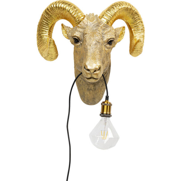 Kare Design Wandlamp Goat Head wandlamp 52709 - Lowik Meubelen