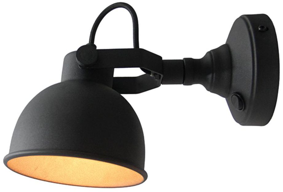 Wandlamp Bow - Zwart - Metaal - L