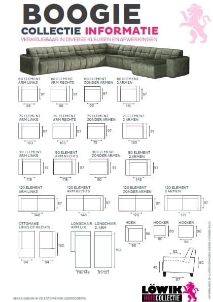 Boogie elementen bank Maxfurn