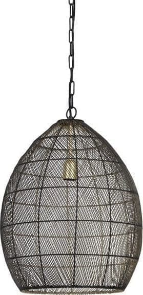 Hanglamp Marola zwart goud uit de verlichting Pronto Wonen Lowik Meubelen Uitgevoerd in zwart-goud.