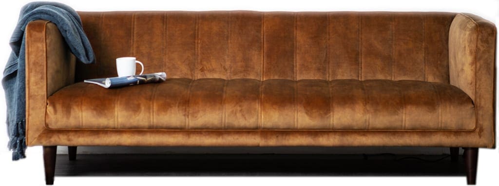 Siem 4-zitsbank van Sevn, schitterend design uitgevoerd in stof Adore Gold