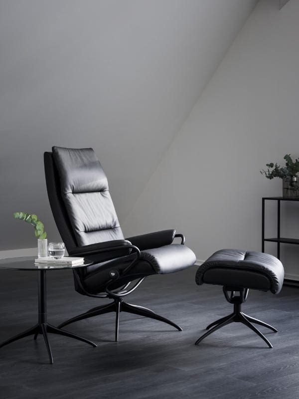 Tokyo fauteuil met lage rugleuning met hoofdsteun - Paloma leder Steel - Stressless - Star base