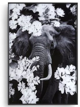 COCO maison Flower Elephant print 100x68cm  Schilderij