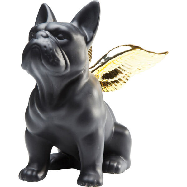 Kare Design Deco Beeld Sitting Angel Dog Gold-Black deco 38719 - Lowik Meubelen