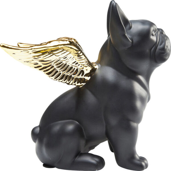 Kare Design Deco Beeld Sitting Angel Dog Gold-Black deco 38719 - Lowik Meubelen