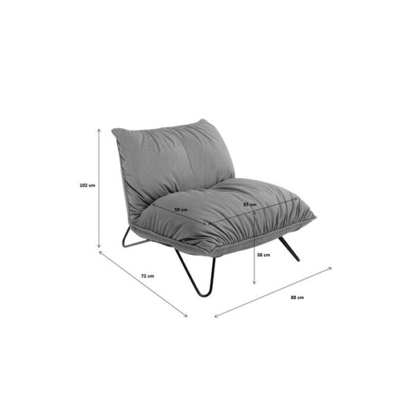 Kare Design Fauteuil Port Pino Grey fauteuil 85589 - Lowik Meubelen