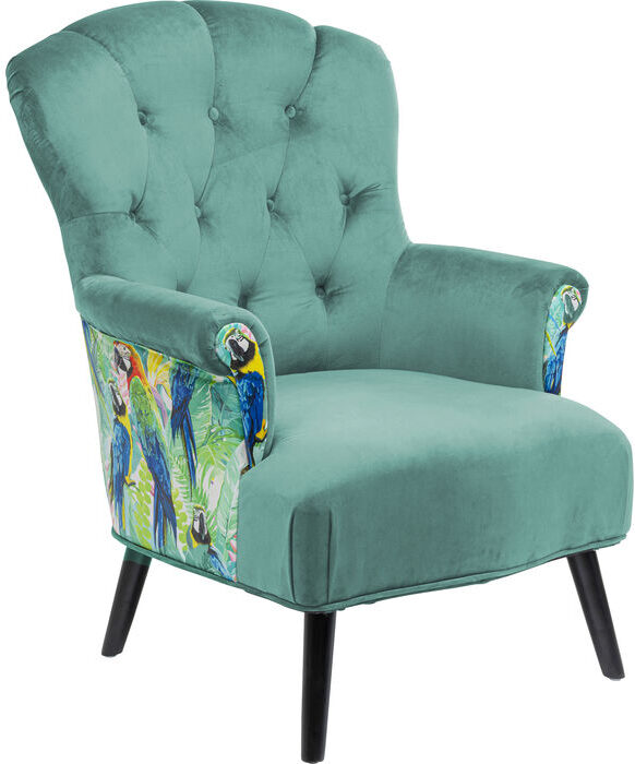 Kare Design Fauteuil Portrait Turquoise fauteuil 85742 - Lowik Meubelen