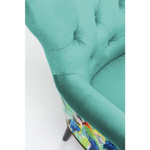 Kare Design Fauteuil Portrait Turquoise fauteuil 85742 - Lowik Meubelen