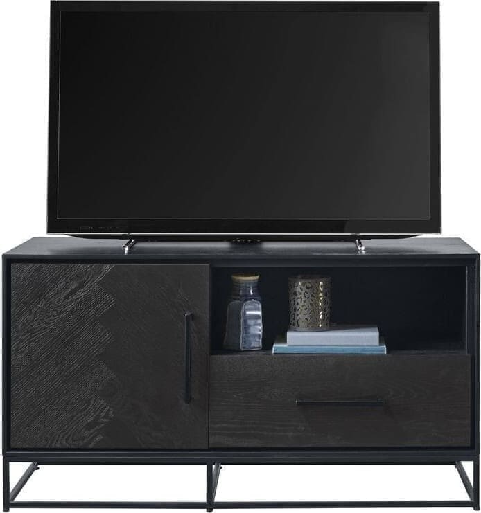 Pronto Wonen TV-meubel Veneta (109 breedte) eiken fineer zwart  Kast