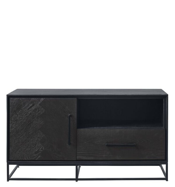 Pronto Wonen TV-meubel Veneta (109 breedte) eiken fineer zwart  Kast