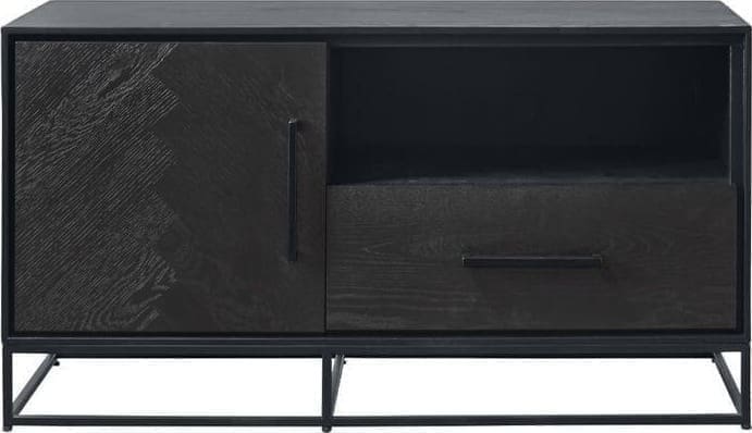 Pronto Wonen TV-meubel Veneta (109 breedte) eiken fineer zwart Kast