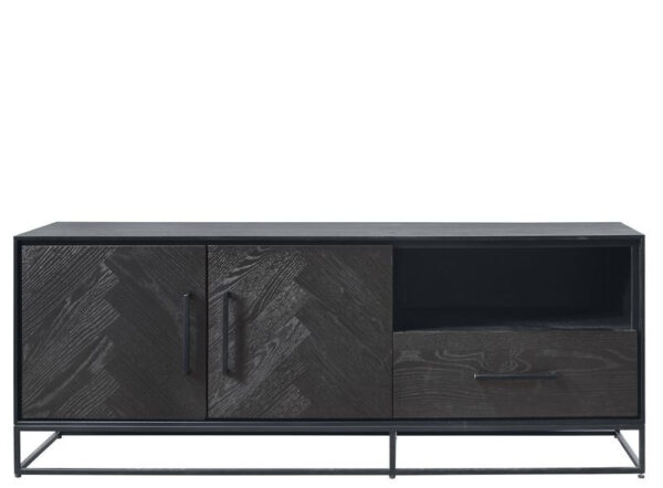 Pronto Wonen TV-meubel Veneta (154 breedte) eiken fineer zwart  Kast