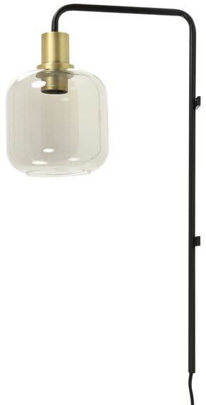 Pronto Wonen Wandlamp Peglio glas smoke antiek  Lamp