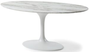 Kare Design Salontafel Solo Marble White Oval 120x60cm salontafel 85648 - Lowik Meubelen