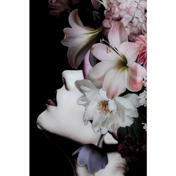 Kare Design Schilderij Glas Flowery Beauty 80x120 schilderij 53075 - Lowik Meubelen
