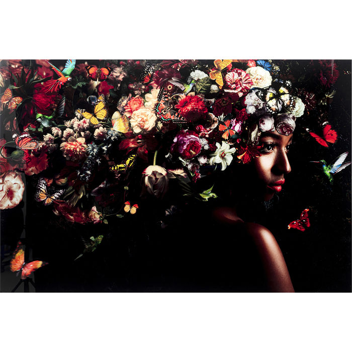 verkopen Ongeschikt kopiëren Schilderij Glas Flowery Shoulder View – 150×100 € 299,- ⋆ Kare Design ⋆  Löwik Meubelen