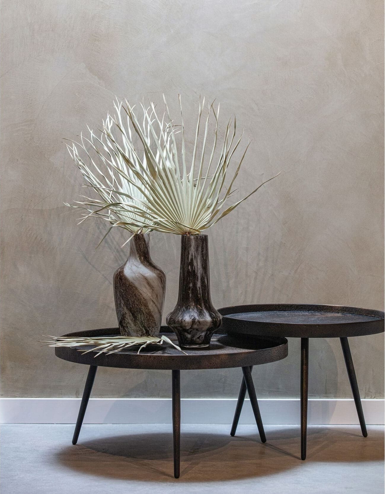 Bounds Bijzettafel Xl Hout/metaal Antique Goud 40xØ76 uit de Tafels collectie van BePureHome bij Löwik Meubelen