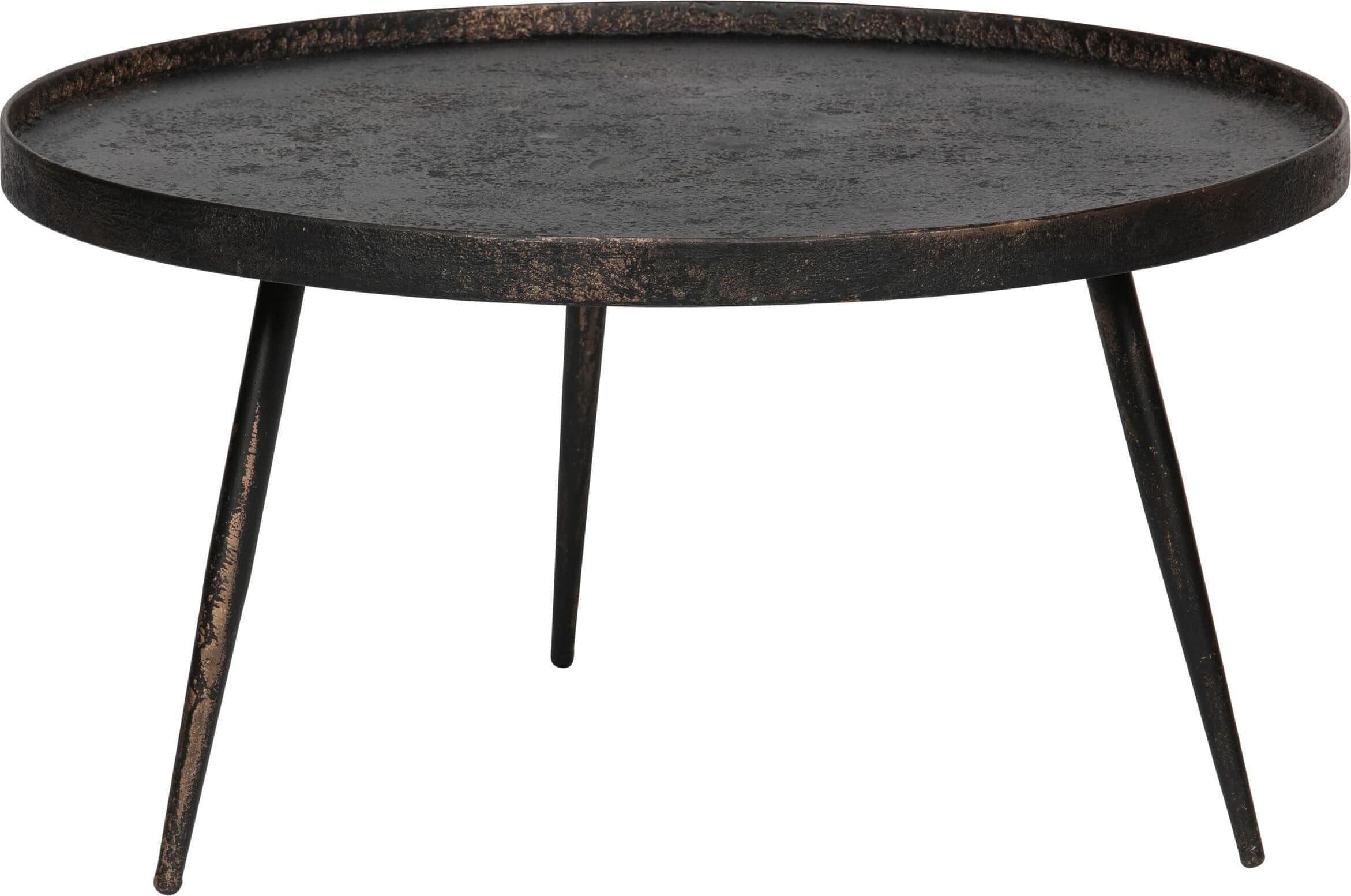 Bounds Bijzettafel Xl Hout/metaal Antique Goud 40xØ76 uit de Tafels collectie van BePureHome bij Löwik Meubelen