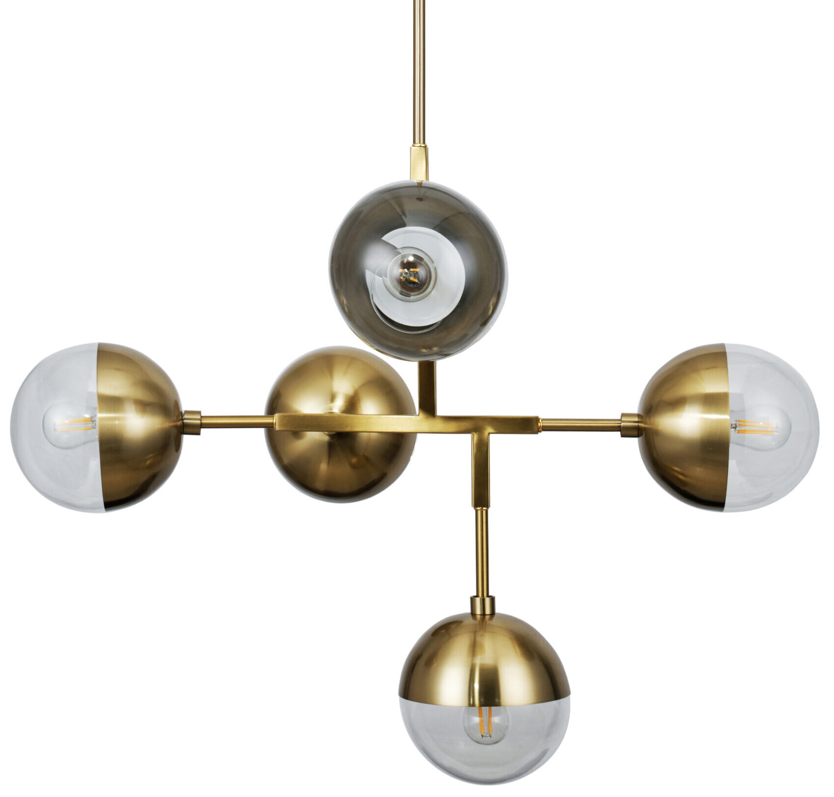 BePureHome Globular Hanglamp - Metaal - Antique Brass - 58x75x51