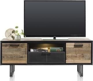 Henders & Hazel Avalon lowboard 150 cm. - 2-deuren + 1-lade + 1-niche (+ LED) - driftwood Dressoir