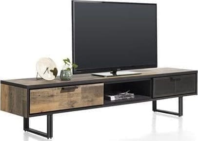 Henders & Hazel Avalon tv-dressoir 200 cm. - 2-laden + 1-niche - driftwood  Tv-dressoir