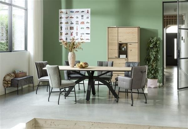 Henders & Hazel Livada bergkast 110 cm. - 4-deuren + 1-lade + 2-niches - natural Kast