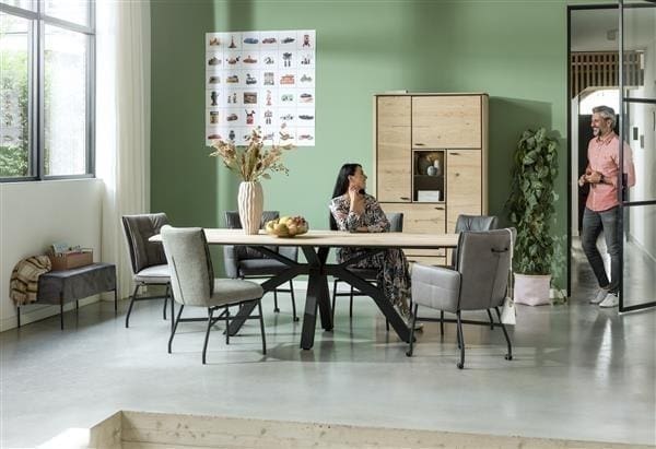 Henders & Hazel Livada bergkast 110 cm. - 4-deuren + 1-lade + 2-niches - natural Kast