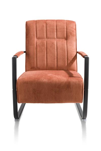 Henders & Hazel Northon fauteuil met swing-frame metaal zwart  Fauteuil