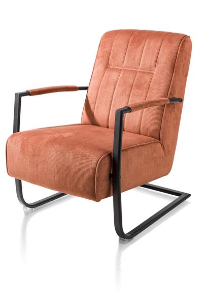 Henders & Hazel Northon fauteuil met swing-frame metaal zwart  Fauteuil