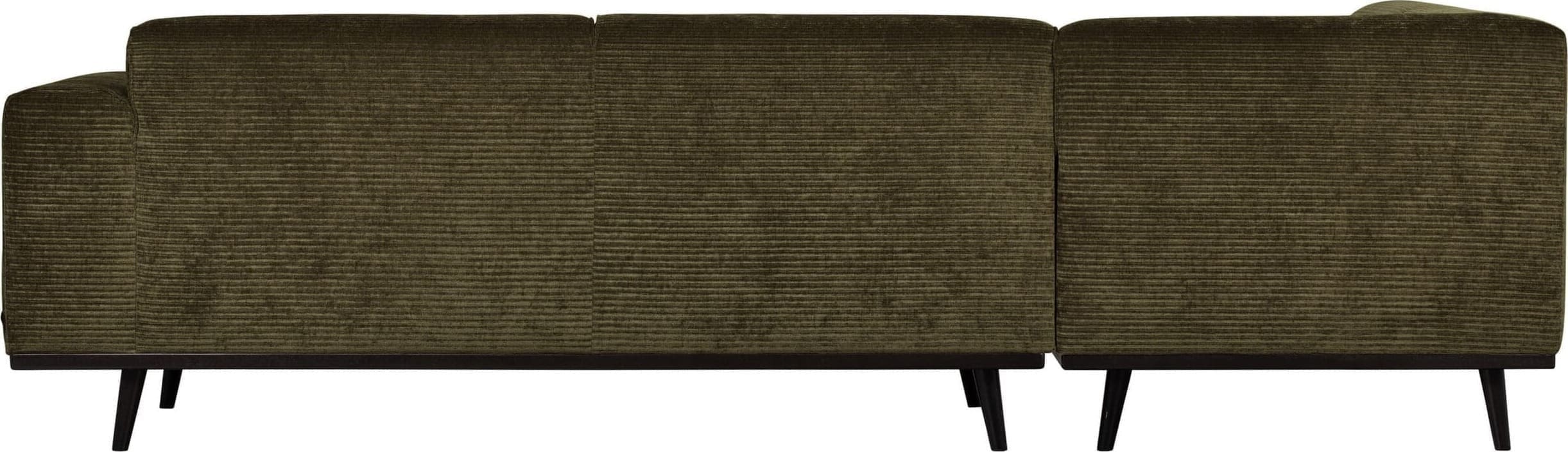 Statement Hoekbank Links Platte Brede Rib - Warm Groen uit de Banken collectie van BePureHome bij Löwik Meubelen
