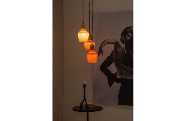 Pottery Hanglamp 3 Lampen Glas Multicolor uit de BePureHome collectie