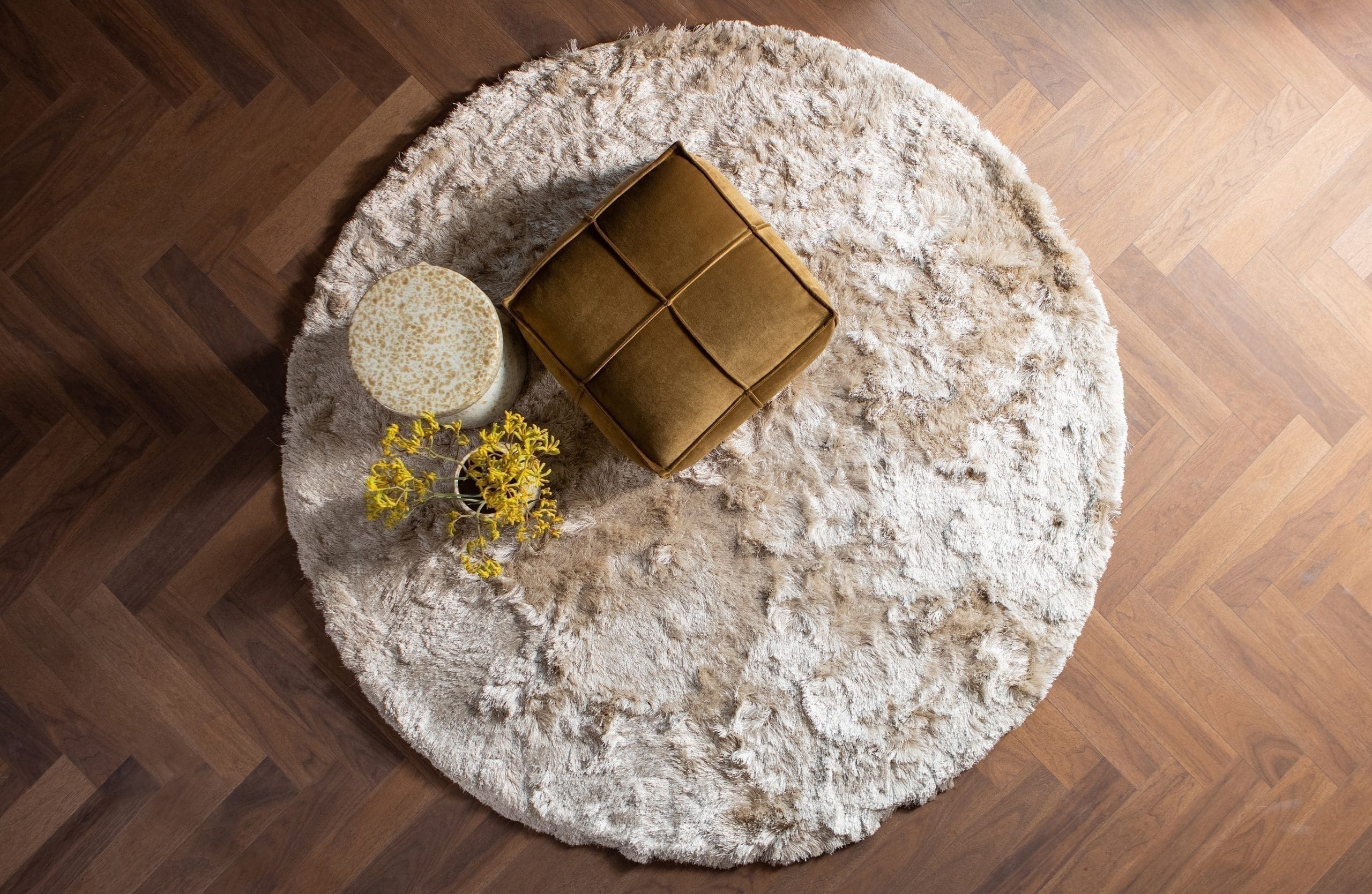 Praline Vloerkleed Nougat Ø200cm uit de BePureHome collectie