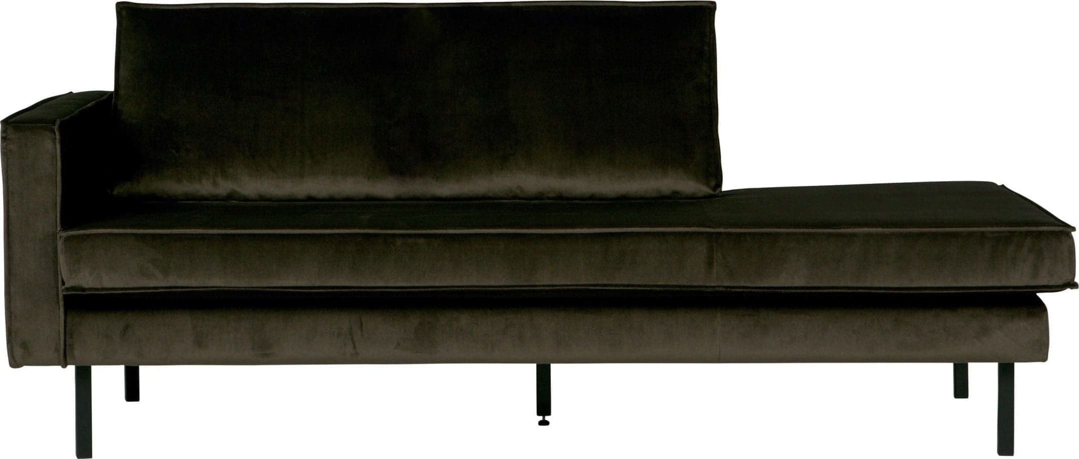 Rodeo Daybed Left Velvet Dark Green Hunter uit de BePureHome collectie