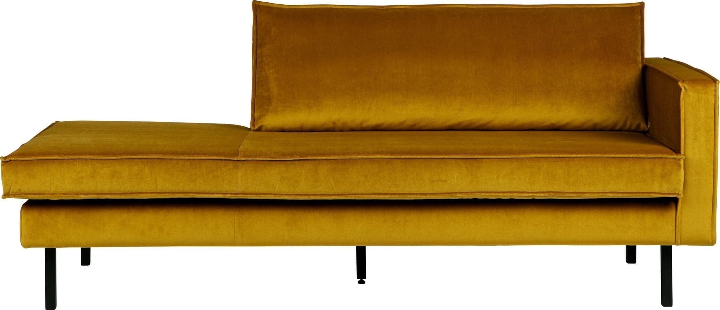 Rodeo Daybed Right Velvet Oker uit de BePureHome collectie