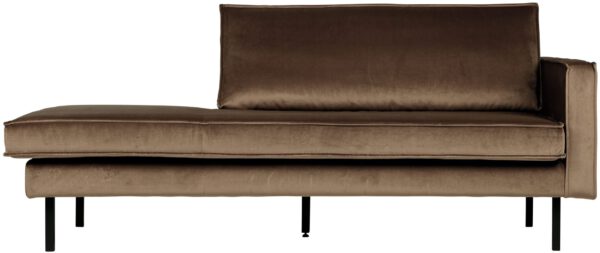 Rodeo Daybed Right Velvet Taupe uit de BePureHome collectie