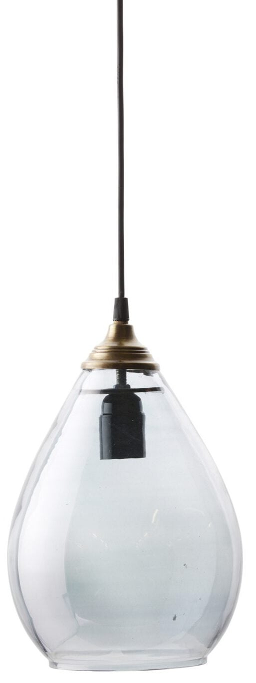 Simple Hanglamp Glas Large Grijs uit de BePureHome collectie
