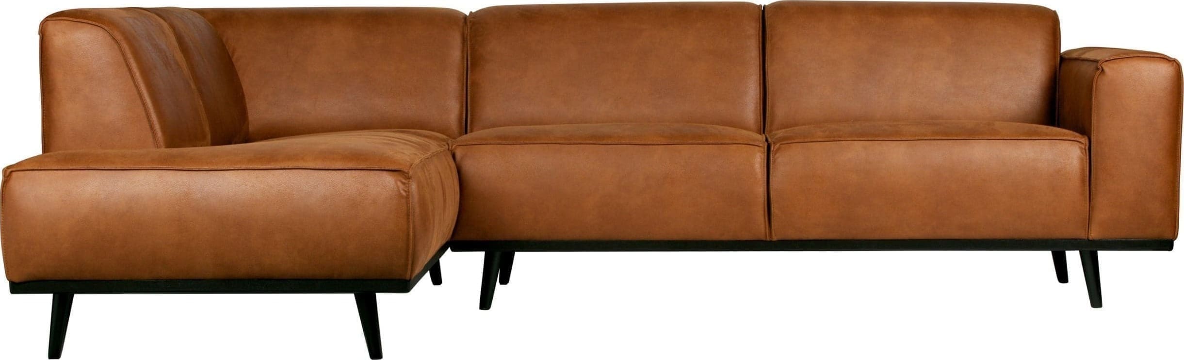 Statement Hoekbank Links Eco Leer Cognac uit de BePureHome collectie