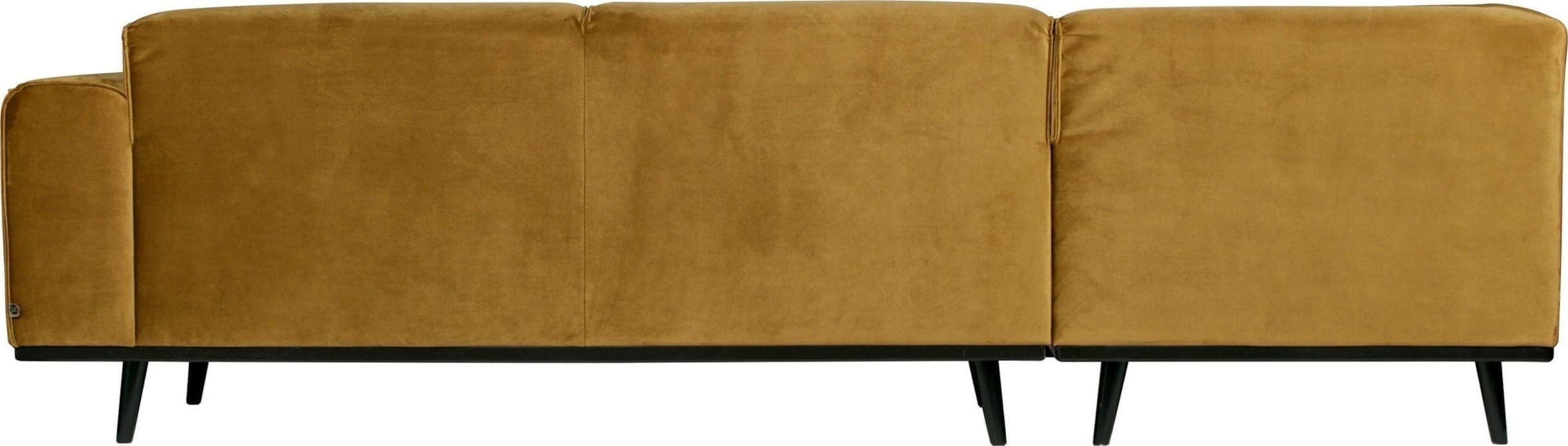 Statement Hoekbank Links Fluweel Honing Geel uit de BePureHome collectie