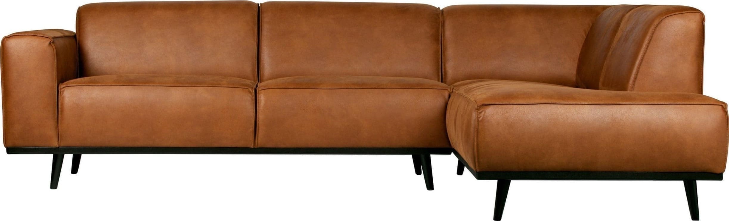 Statement Hoekbank Rechts Eco Leer Cognac uit de BePureHome collectie