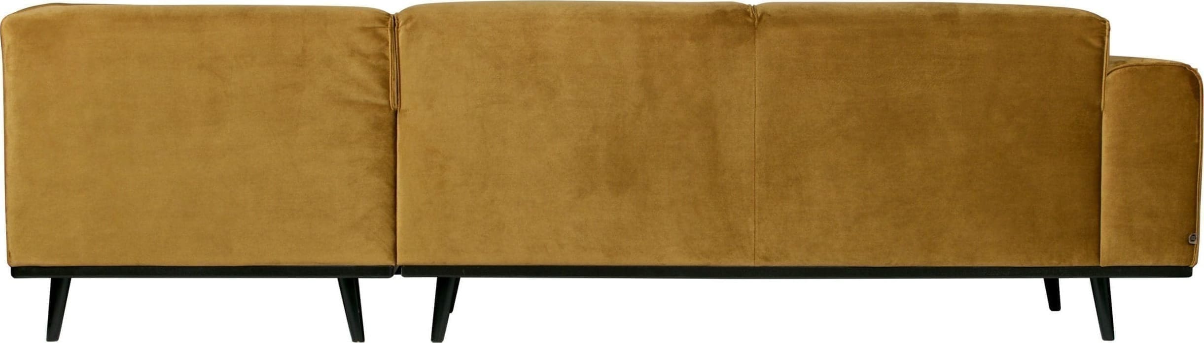 Statement Hoekbank Rechts Fluweel Honing Geel uit de BePureHome collectie