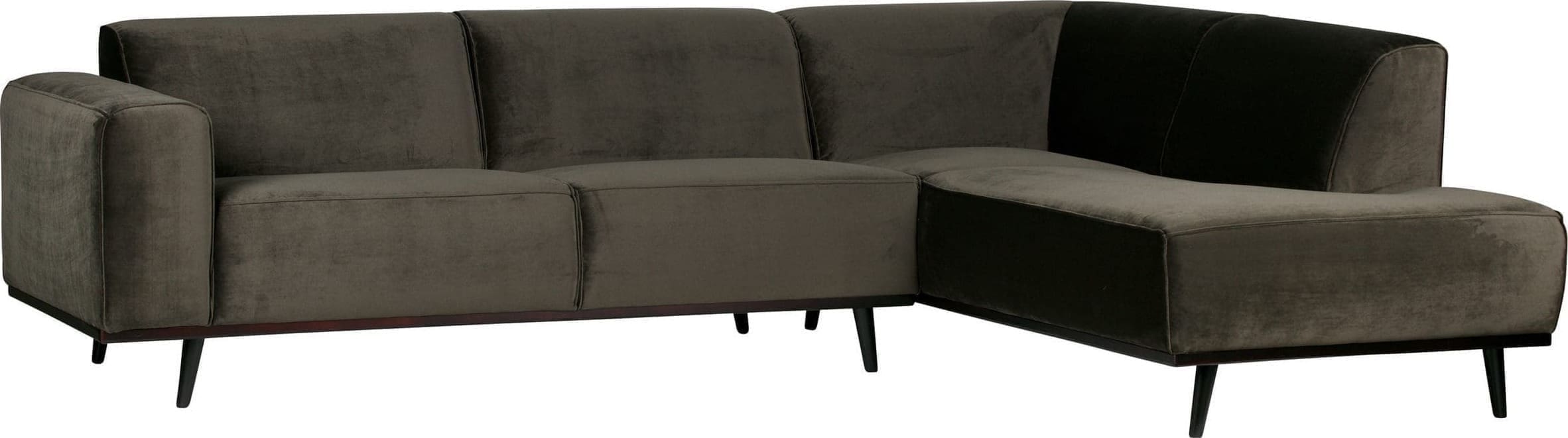 Statement Hoekbank Rechts Fluweel Warm Groen uit de BePureHome collectie