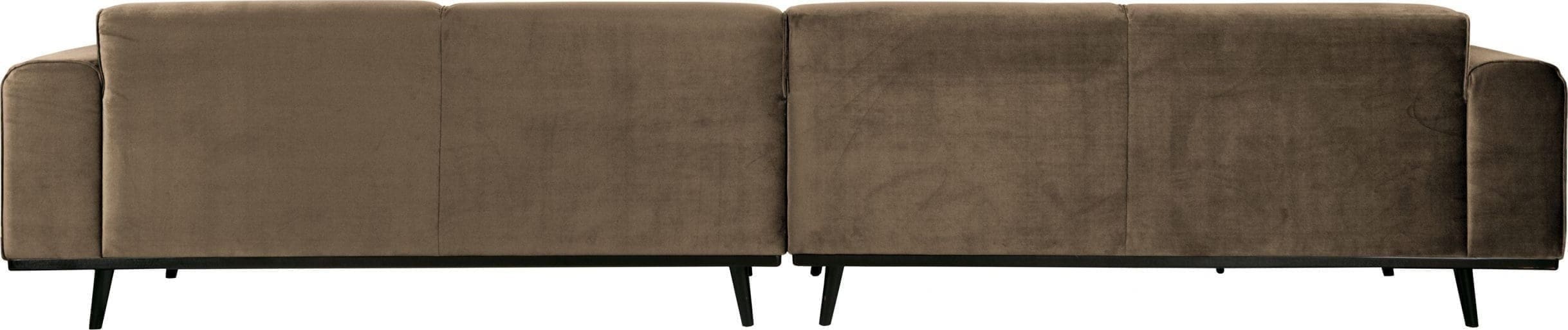 Statement Xl 4-zits Bank 372 Cm Fluweel Taupe uit de BePureHome collectie