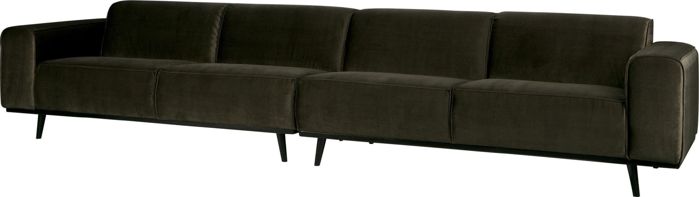Statement Xl 4-zits Bank 372 Cm Fluweel Warm Groen uit de BePureHome collectie