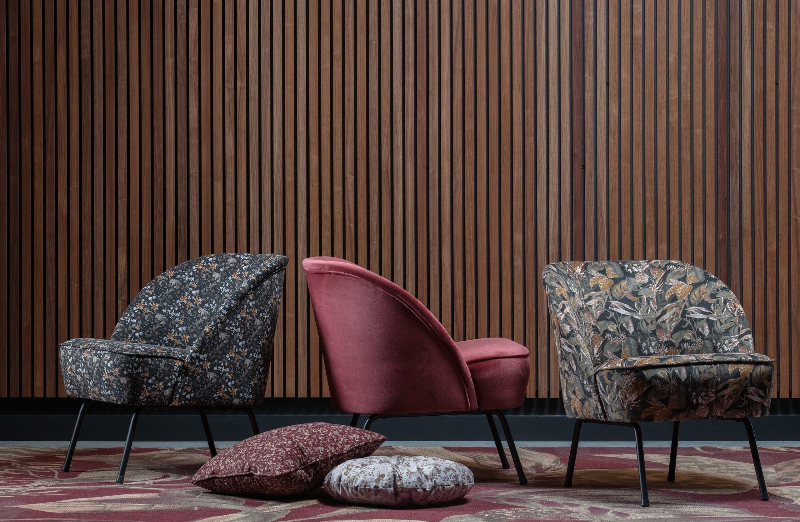 Vogue Fauteuil Fluweel Bouquet Zwart uit de BePureHome collectie