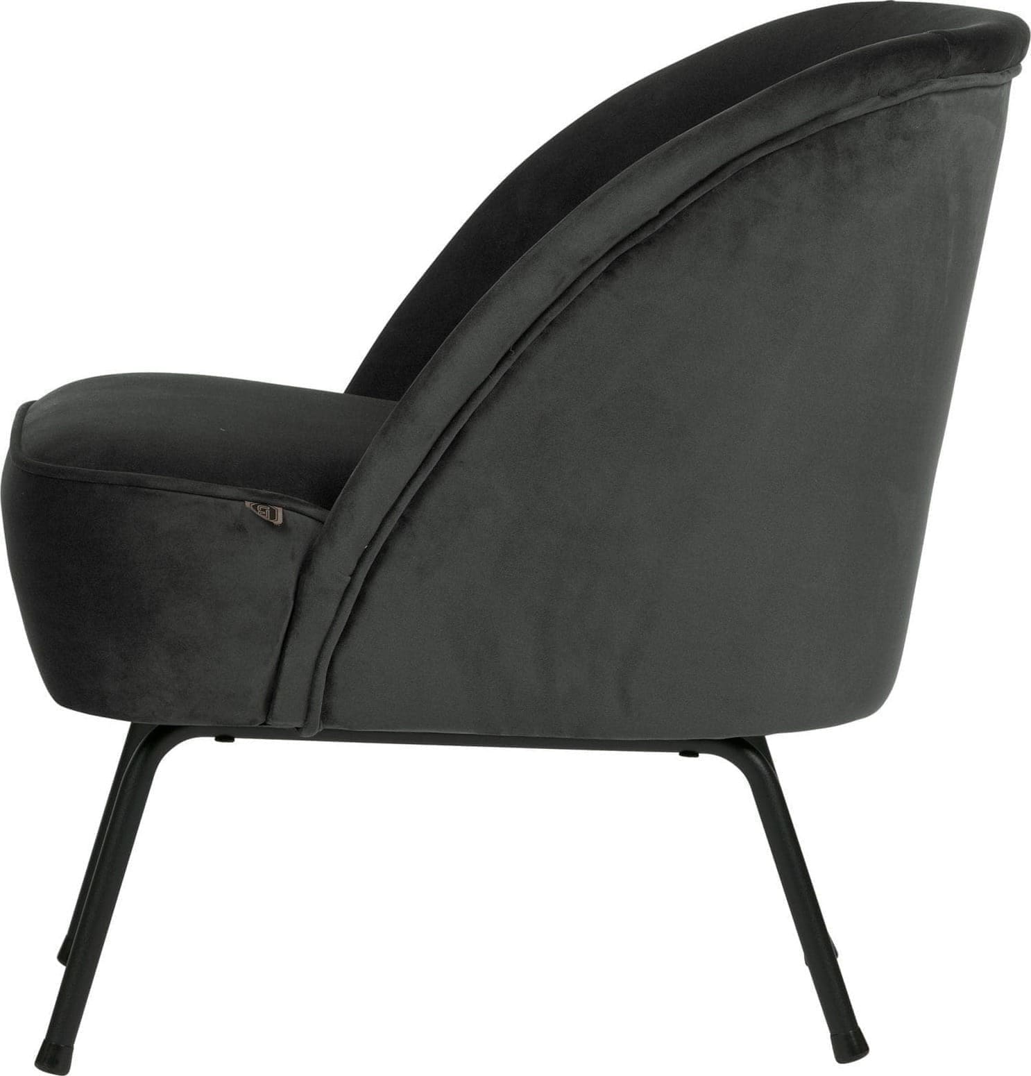 Vogue Fauteuil Fluweel Zwart uit de BePureHome collectie