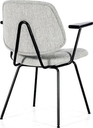 Stoel Lynn met arml - grijs fletcher Eleonora Woonaccessoire 95571