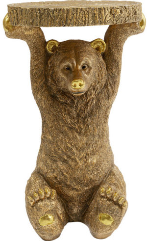 Bijzettafel Table Animal Bear Gold 35x34cm Kare Design Bijzettafel 85737